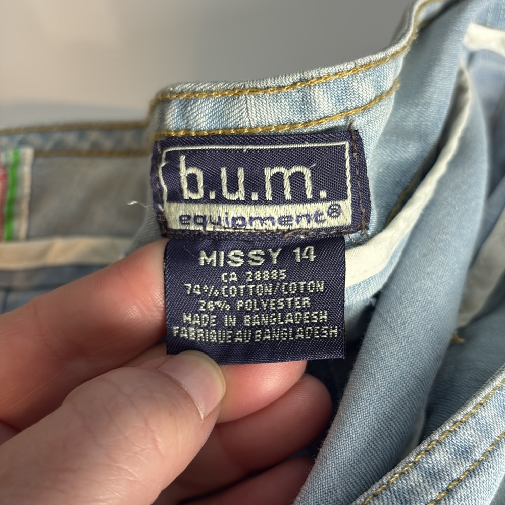 b.u.m equipment Wide Leg Sailor 70's Jean Capri's Light Blue Wash Missy 14 - Picture 8 of 9